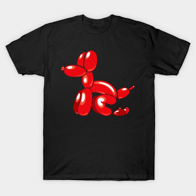 Balloon Doggie Poop T-Shirt by Alema Art